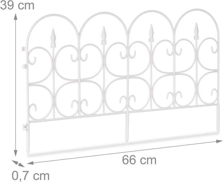 Image du produit Relaxdays Clôture de parterre, set (66 cm)