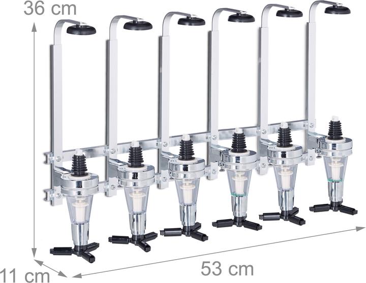 Actual product image Relaxdays Wall-Mount Bar Butler (Dosing spout + pourer)