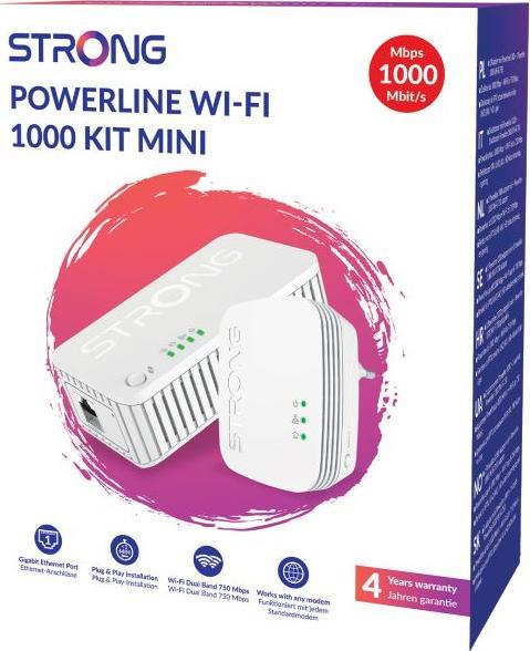 Produktbild Strong Powerline Wi-Fi 1000 Mini 2er-Pack (1000 Mbit/s)