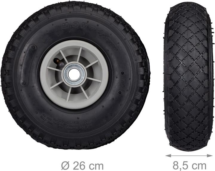 Actual product image Relaxdays 3. Pneumatic Barrow Tyre Set of 2 (80 kg)