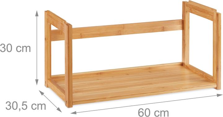 Actual product image Relaxdays Stacking Bamboo Shelf (60 x 30 x 30 cm)