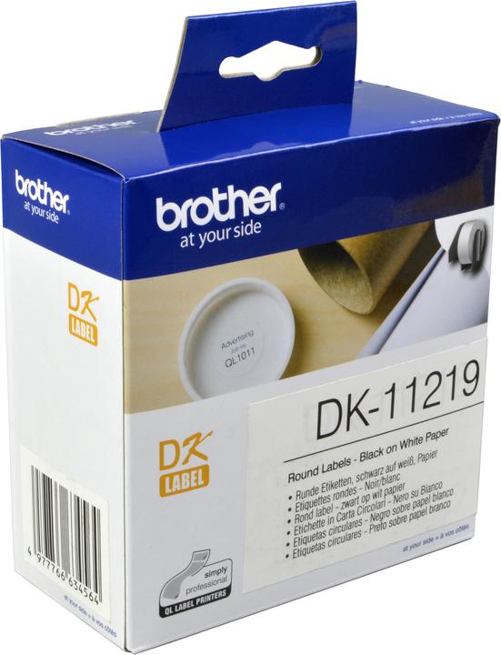Actual product image Brother DK-11219 Round paper labels