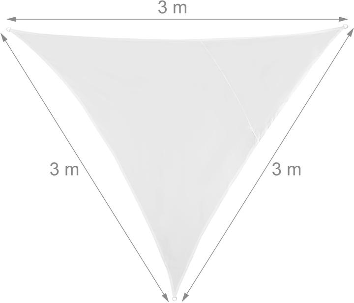 Actual product image Relaxdays Traingular White Shade Sail (300 x 250 x 0.5 cm)