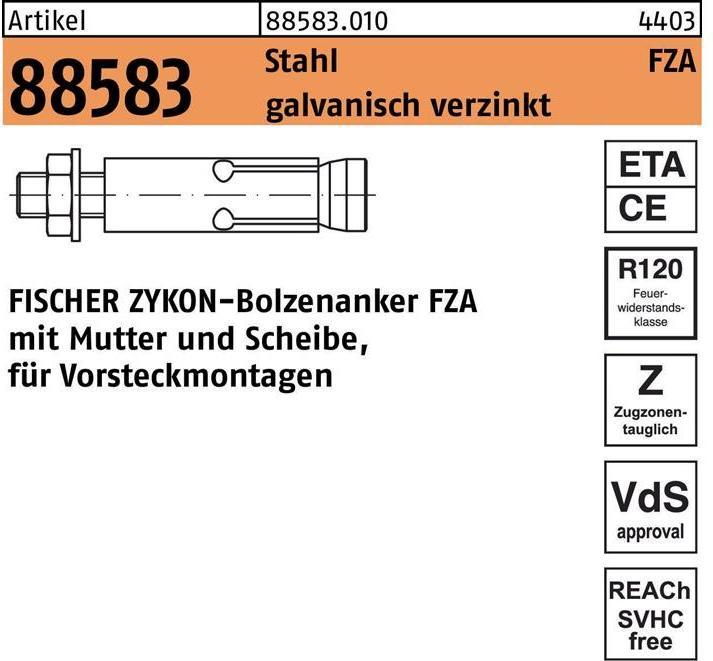 Image du produit Fischer Goujon d'ancrage Zykon FZA 12x40 M8/15 (25 pcs)