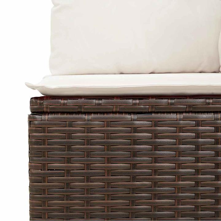 Produktbild VidaXL Gartenmöbel Sofa Garnitur Lounge Sitzgruppe 7-tlg. Braun Poly Rattan
