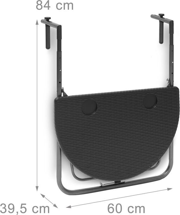 Immagine prodotto Relaxdays Tavolo sospeso da balcone (63 cm)