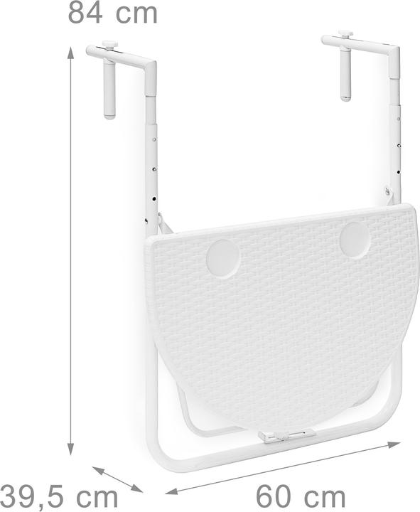 Image du produit Relaxdays Table suspendue pour balcon (60 cm)