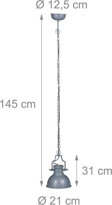 Immagine prodotto Relaxdays Lampadario stile industrial piccolo (E27)