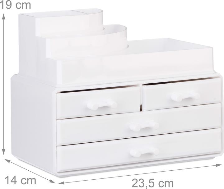 Actual product image Relaxdays Makeup Organizer with 4 Drawers