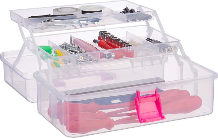 Actual product image Relaxdays Transparent Storage Box (33 x 19.5 x 14 cm)