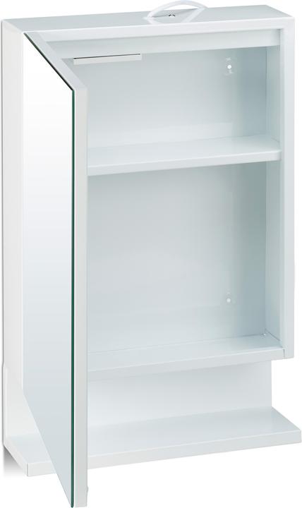 Image du produit Relaxdays Armoire de Toilette 1 Porte Miroir Prise (35 x 12 x 55 cm)