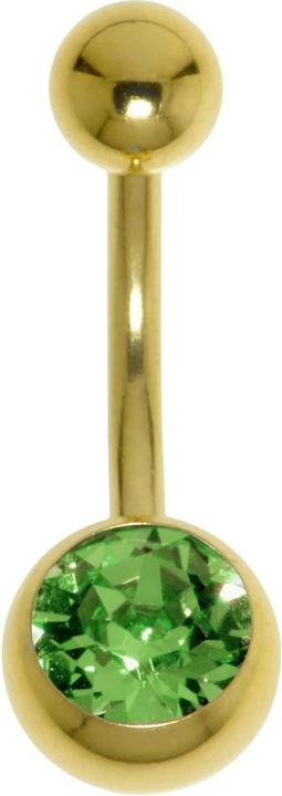 Produktbild Bijouteria Bauchpiercing (Premium Kristall, PVD Beschichtung (goldfarbig), Chirurgenstahl 316L)