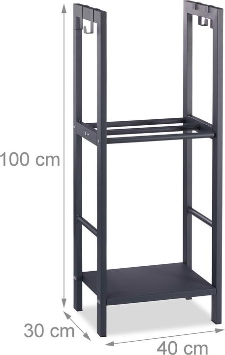 Immagine prodotto Relaxdays Rastrelliera per legna da ardere (40 x 30 x 100 cm)
