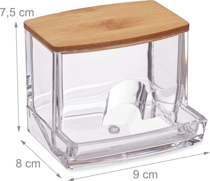 Actual product image Relaxdays Cotton Swab Storage Box