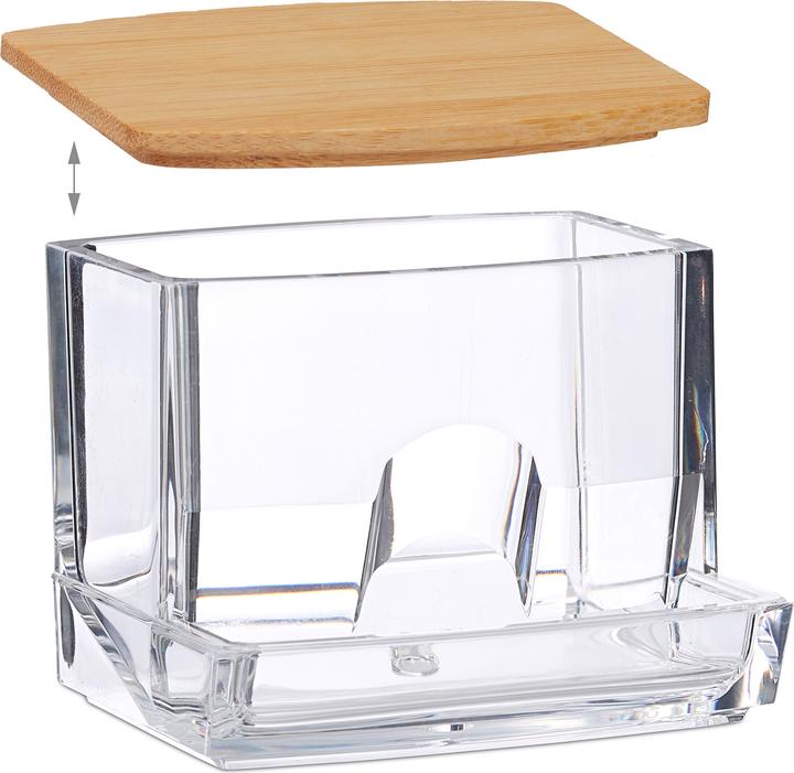 Actual product image Relaxdays Cotton Swab Storage Box