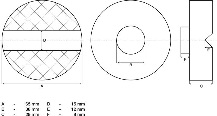Immagine prodotto BGS Gummiauflage | für Wagenheber | 65 x 38 mm