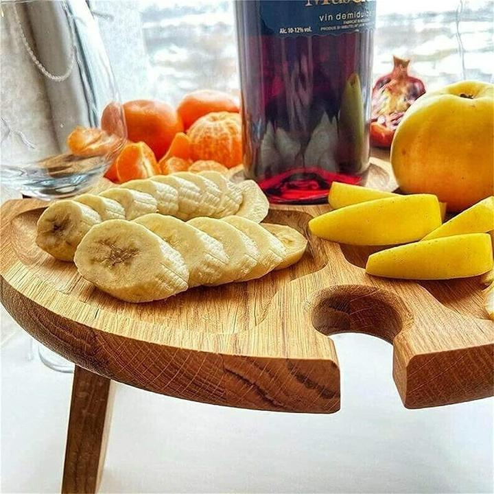 Actual product image JTI Folding wine table for picnics - wood