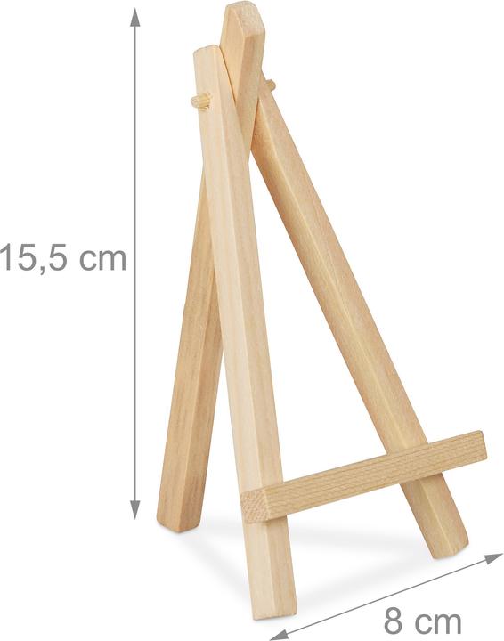 Actual product image Relaxdays Mini Easel Set, 10 Pieces