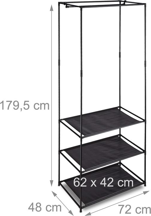 Image du produit Relaxdays Clothes Stand Shelves, Ouvert & Pliable