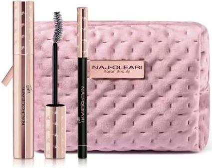 Naj Oleari Essential Eyes Kit Marvelous Curl Mascara 13ml + Deep Eye Kajal 1.43g + Pochette