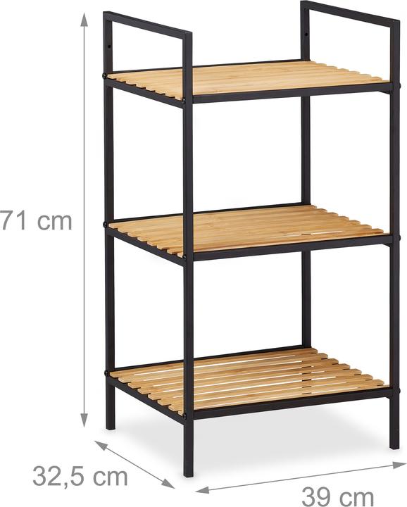 Immagine prodotto Relaxdays Mobili Home Studio, Libreria Nera in Metallo (39 x 32,5 x 71 cm)
