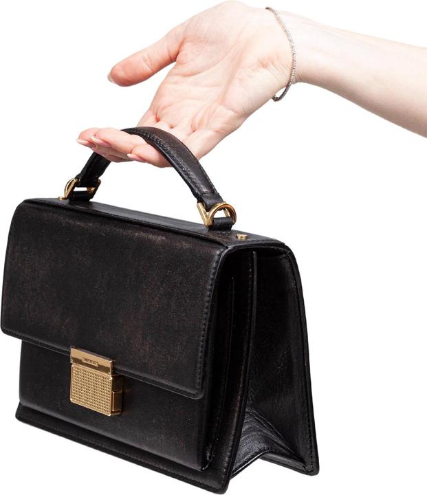 Actual product image Golden Goose venezia handbag in black leather