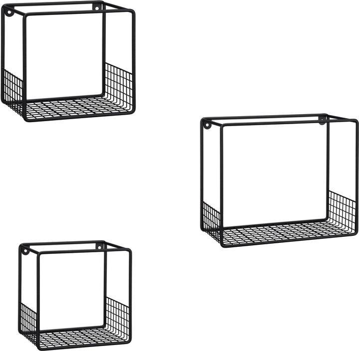 Actual product image Relaxdays Cube Wall Shelf Set of 3, Living Room (30 x 15 x 25 cm)