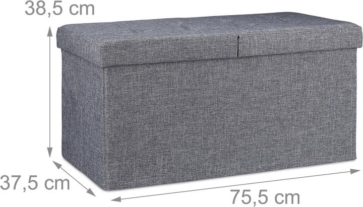 Actual product image Relaxdays Foldable Storage Trunk, Padded (75.50 cm)