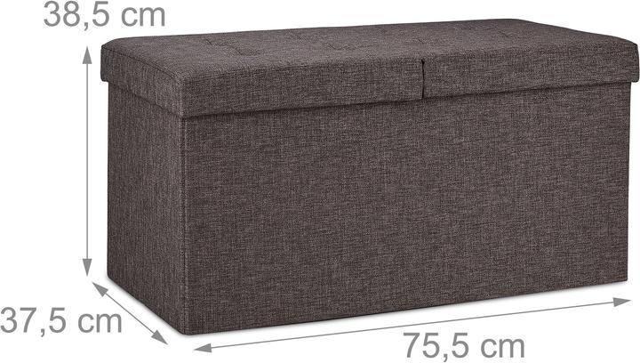 Image du produit Relaxdays Banquette avec espace, spacieuse (75.50 cm)