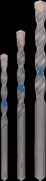 Produktbild Bosch Professional Zubehör 3tlg. Betonbohrer-Set 5,0 x 85 6,0 x 100 8,0 x 120 (5 mm, 6 mm, 8 mm)