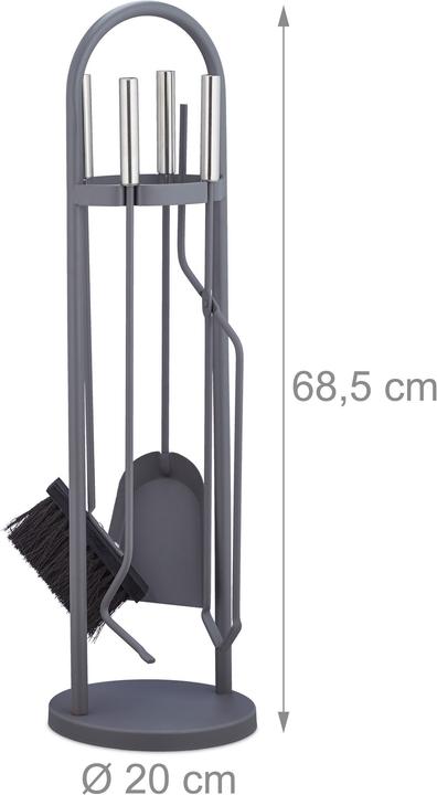 Actual product image Relaxdays Kaminbesteck (20 x 20 x 68.5 cm)