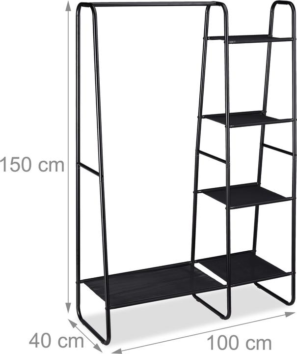 Actual product image Relaxdays Coat Rack, 5 Shelves