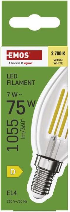 Image du produit Emos Lampe à LED (E14, 7 W, 1055 lm, 1 x, D)
