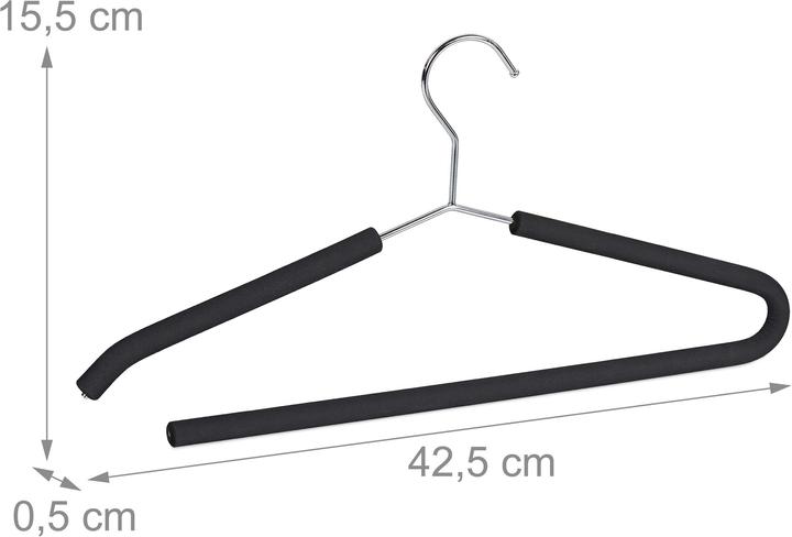 Actual product image Relaxdays Coat Hanger Set of 12, Non-Slip Foam Coating (12 x)