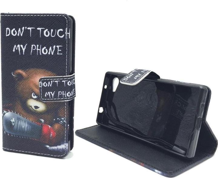 Produktbild König Design Schutz Hülle für Sony Xperia Z5 Compact Bär Dont Touch Tasche + 1 Panzer Schutz Glas Neu (Sony Xperia Z5 Compact)