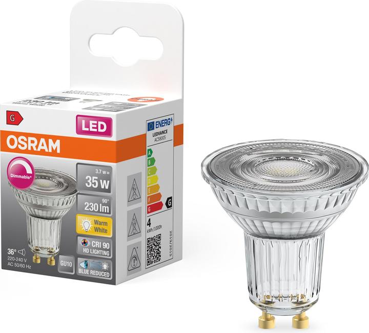 Actual product image Osram Reflector (GU10, 3.70 W, 230 lm, 6 x, G)