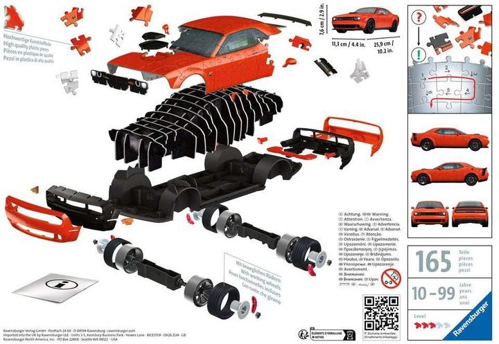 Produktbild Ravensburger Dodge Challenger R/T Scat Pack Widebody (108 Teile)