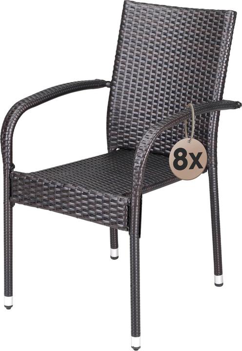 Set of 8 brown