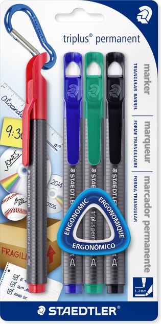 Produktbild Staedtler triplus Marker slim schwarz 4er BK (Sortiert, 4 x)
