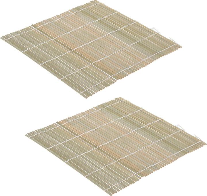 Image du produit Natura Punto Tapis à sushi en bambou, lot de 2 (2 x, 24 x 24 cm)