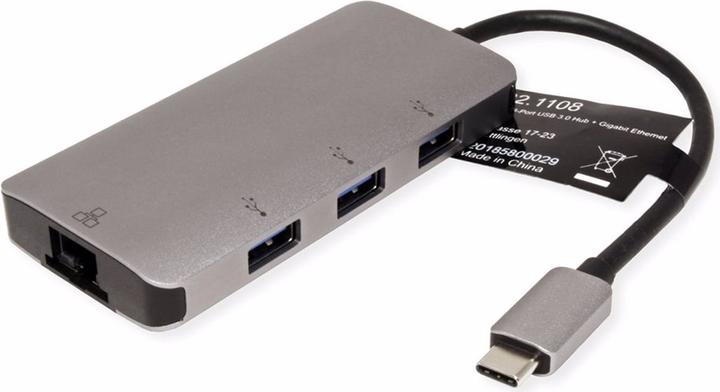 Roline USB-C Gigabit Ethernet Konverter (USB-C, 3 Ports)