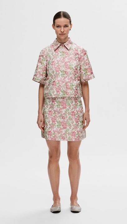 Image du produit Selected Femme Minijupe jacquard fleurie (34)