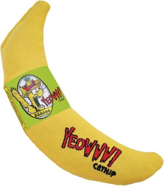 Produktbild Yeowww Banane 18cm mit Katzenminze gefüllt (Katzenminzespielzeug)