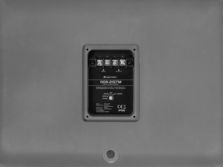 Actual product image Omnitronic ODX-215TM Installation Loudspeaker 100V dark grey (Passive)