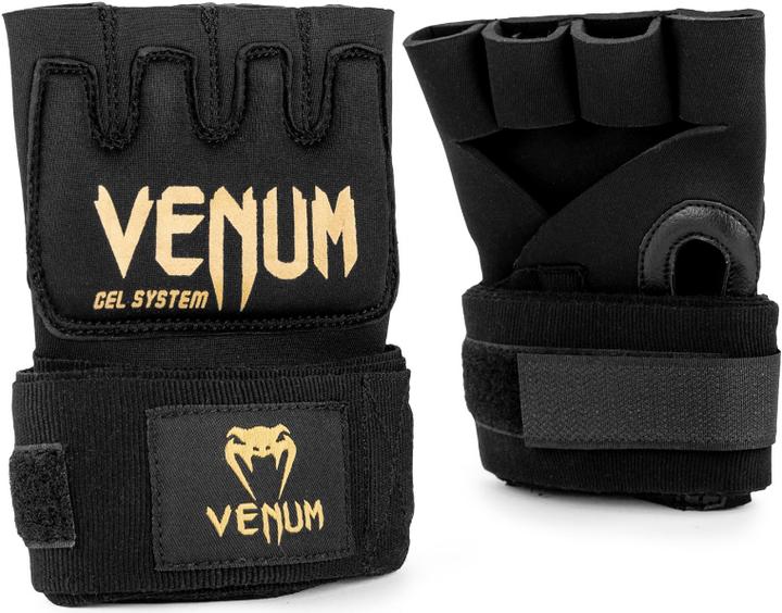 Actual product image Venum Kontact Gel Glove Wraps - Gold/Black (L)