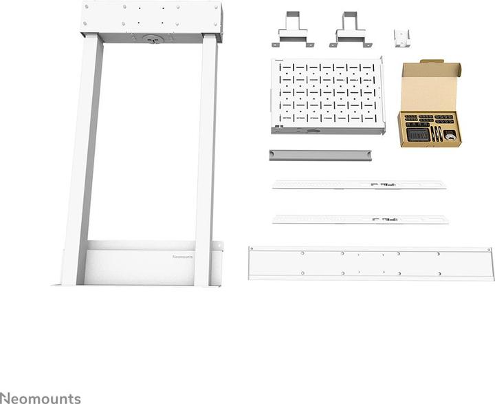 Immagine prodotto Neomounts Supporto da parete motorizzato con scatola di immagazzinaggio da 10 cm Ruote VESA 100x100 fino a (100", 110 kg)