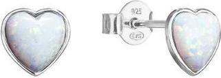 Produktbild Evolution Group Silver earrings Hearts with opals 11337.1 white (L)
