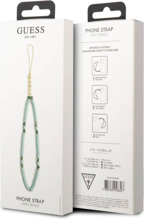 Actual product image Guess zawieska GUSTPEARP Phone Strap blue/Blue Heishi Beads (25 cm, Plastic)