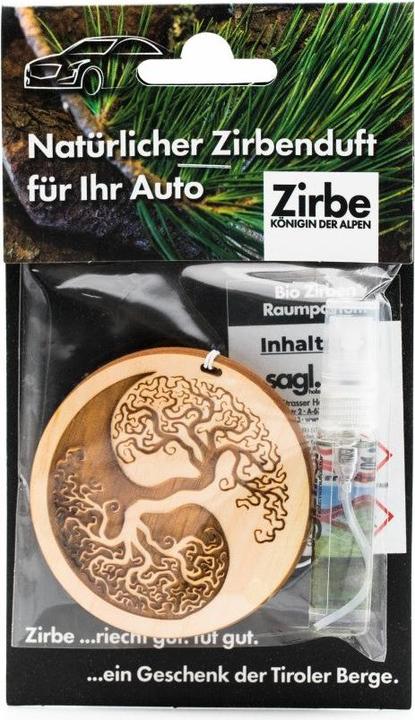 Immagine prodotto ZNatur Ciondolo in legno di pino svizzero per auto, ciondolo regalo, decorazione albero della vita yin