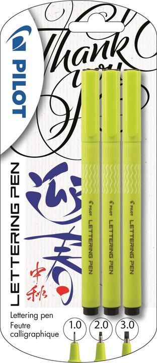 Produktbild Pilot Lettering Pen - Fineliner - schwarz - Pigmenttinte (3er-Pack) (Schwarz, 30 x)